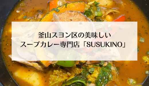 釜山スヨン区で食べれるスープカレーの名店「SUSUKINO（스스키노）」